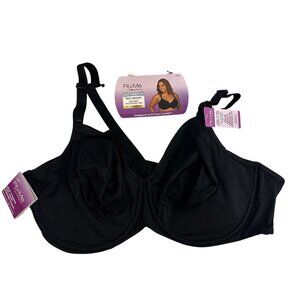 Fit For Me By Fruit Of The Loom Plus Size 360 Stretch Black Underwire Bra 44D